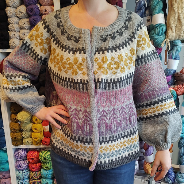 Knitted Cardigan - Stranded Colourwork Yoke – Wool on the Exe