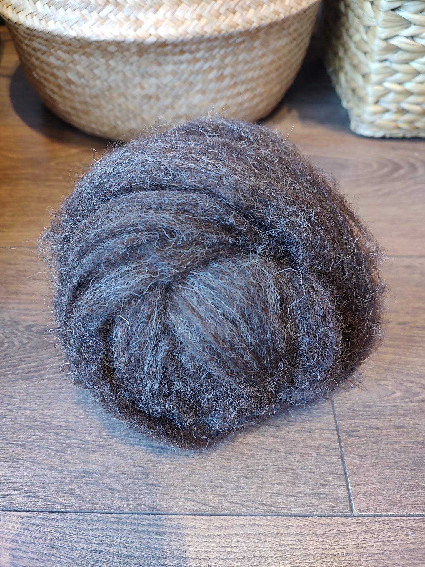 Shetland/alpaca brown 100 grams